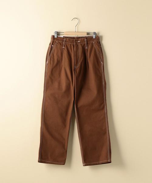 coen（コーエン）の「SMITHタックワイドパンツ（その他パンツ・レディース・ブラウン/ネイビー・MEDIUM/LARGE）」の8枚目の写真