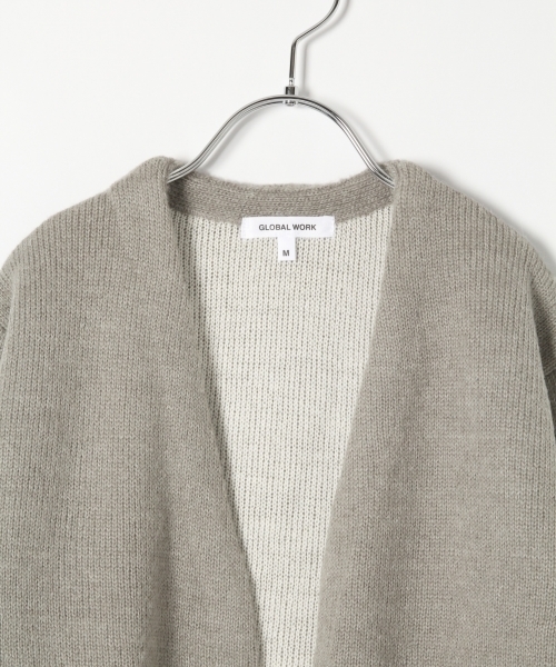 GLOBAL WORK（グローバルワーク）の「【キッズ】セッケツガウンカーデ/766677（カーディガン/ボレロ・キッズ・ブラウン/グレー・LARGE/X-LARGE/XX-LARGE/SMALL/MEDIUM）」の13枚目の写真