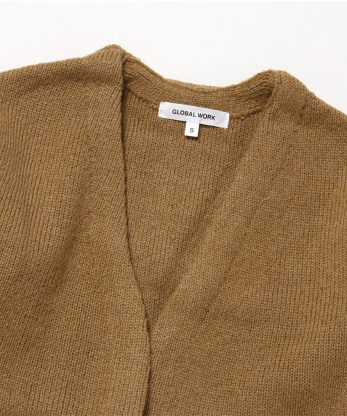 GLOBAL WORK（グローバルワーク）の「【キッズ】セッケツガウンカーデ/766677（カーディガン/ボレロ・キッズ・ブラウン/グレー・LARGE/X-LARGE/XX-LARGE/SMALL/MEDIUM）」の4枚目の写真