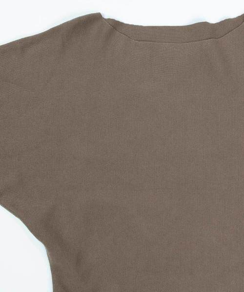 UR'S（ユアーズ）の「ﾎﾞｰﾄﾈｯｸﾄﾞﾙﾏﾝﾆｯﾄ（ニット/セーター・レディース・ブラック/モカ/パープル/グリーン/杢グレー・FREE）」の14枚目の写真