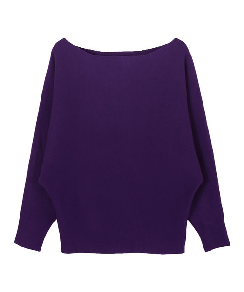 UR'S（ユアーズ）の「ﾎﾞｰﾄﾈｯｸﾄﾞﾙﾏﾝﾆｯﾄ（ニット/セーター・レディース・ブラック/モカ/パープル/グリーン/杢グレー・FREE）」の20枚目の写真