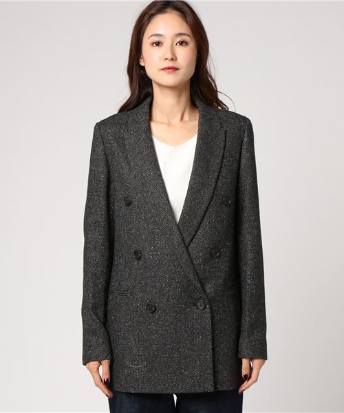 ALLSAINTS（オールセインツ）の「ASTRID TWILL BLAZER（テーラードジャケット・レディース・グレー・8/6）」の2枚目の写真