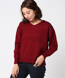 earth music&ecology | シアバター加工Vネックニットプルオーバー(ニット/セーター)