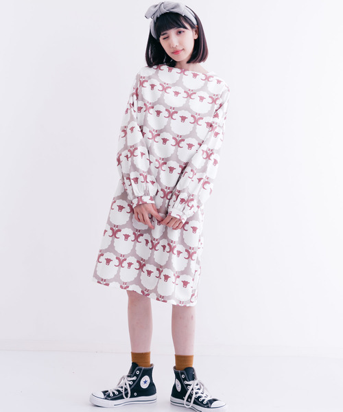 merlot ワンピース　２点まとめ売り MERLOT（メルロー）の「チェック×フラワー柄パッチワーク