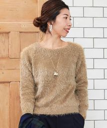 le.coeur blanc | 片畦シャギーニットプルオーバー(ニット/セーター)