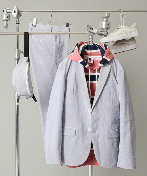 JOURNAL STANDARD（ジャーナルスタンダード）の「『日経トレンディ掲載』【WEB限定】【SOLOTEX】 COMFY STRETCH SET UP/ソロテックス セットアップ ＃（テーラードジャケット・メンズ・ブラック/ブルー系その他2/ブルー系その他/ベージュ/ネイビー・LARGE/MEDIUM/SMALL/X-LARGE）」の5枚目の写真