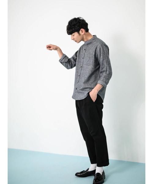 koe（コエ）の「ツイルストレッチ 2タックパンツ（その他パンツ・メンズ・ブラック/カーキ・L/M/S）」の7枚目の写真