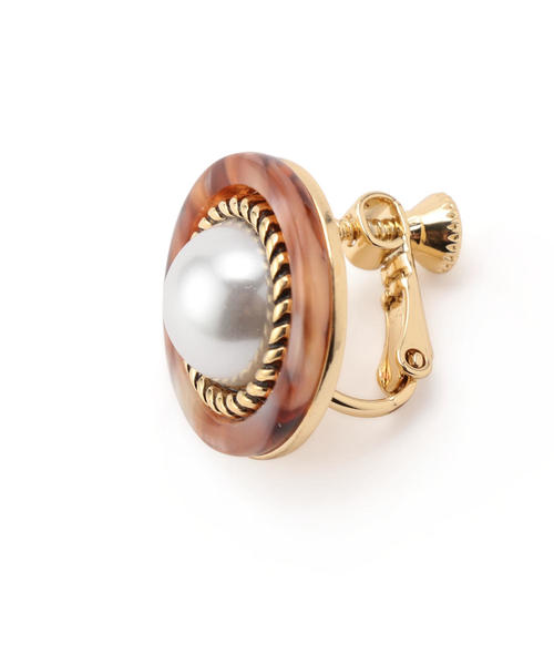 NARACAMICIE(ナラカミーチェ)の「フェイクパールイヤリング(イヤリング・レディース・ブラウン・FREE)」の4枚目の写真