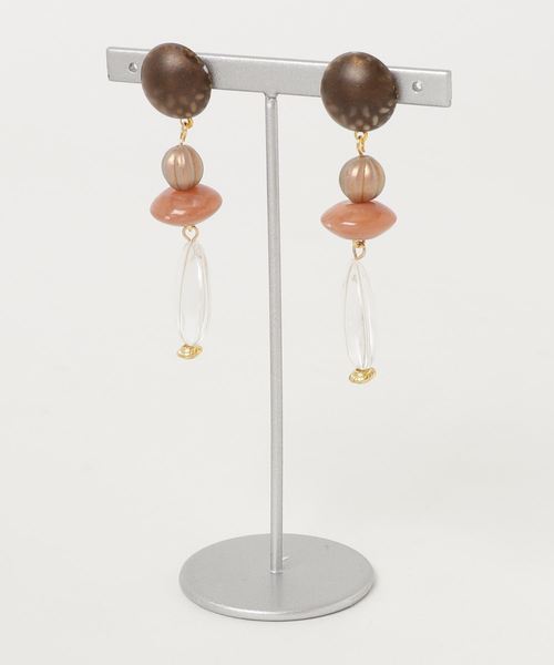 tone(トーン)の「【CouleuR】brown×揺れるclear ピアス(ピアス(両耳用)・レディース・その他・FREE)」の1枚目の写真