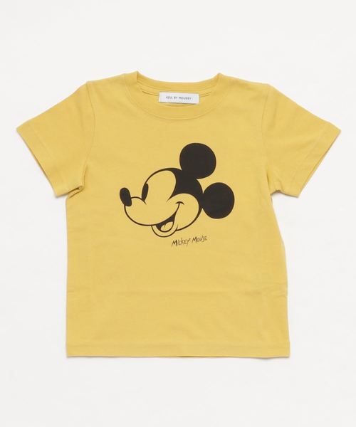 AZUL by moussy（アズールバイマウジー）の「Mickey Mouse TEE（Tシャツ/カットソー・キッズ・ライトブラック/イエロー・130/120/110）」の5枚目の写真