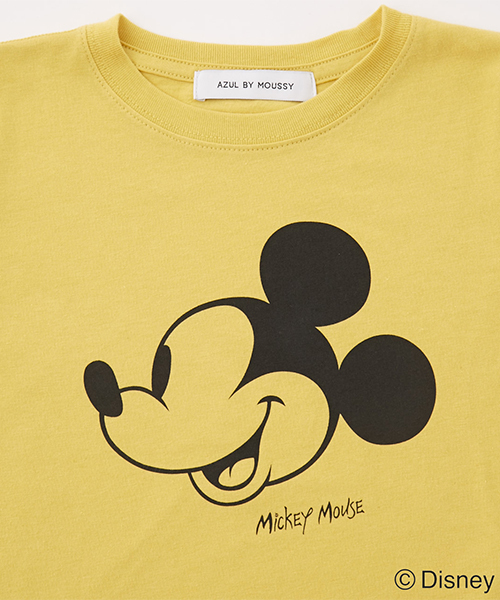 AZUL by moussy（アズールバイマウジー）の「Mickey Mouse TEE（Tシャツ/カットソー・キッズ・ライトブラック/イエロー・130/120/110）」の10枚目の写真