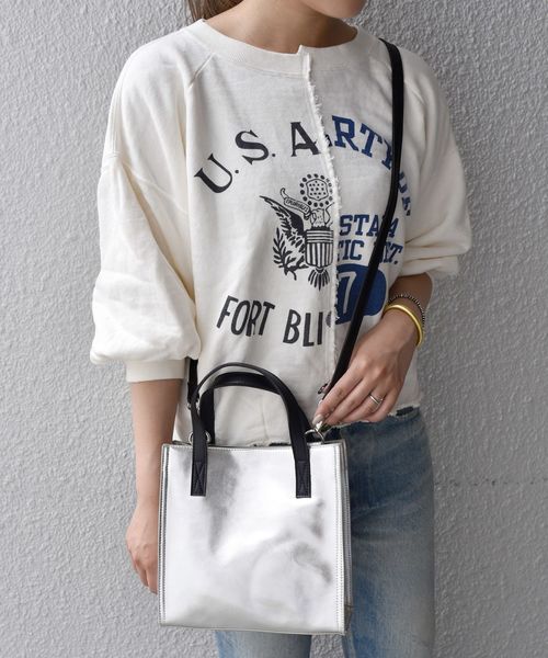 Khaju（カージュ）の「Khaju:メタリック2WAYトート◇（トートバッグ・レディース・ピンク/シルバー・ONE SIZE）」の5枚目の写真