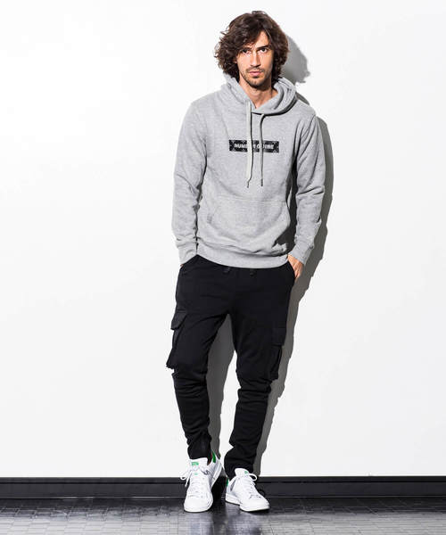 NUMBER (N)INE DENIM（ナンバーナインデニム）の「NUMBER (N)INE DENIM(ナンバーナインデニム)フロントロゴプルオーバー（パーカー・メンズ・ブラック/グレー・SMALL/MEDIUM/LARGE）」の5枚目の写真