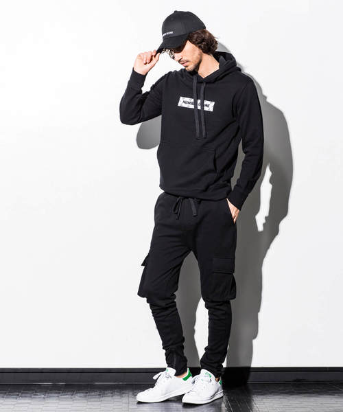 NUMBER (N)INE DENIM（ナンバーナインデニム）の「NUMBER (N)INE DENIM(ナンバーナインデニム)フロントロゴプルオーバー（パーカー・メンズ・ブラック/グレー・SMALL/MEDIUM/LARGE）」の6枚目の写真