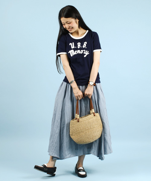 BEAMS BOY（ビームスボーイ）の「S.BOY-PTﾘﾝｶﾞｰT（Tシャツ/カットソー・レディース・ナチュラル/ネイビー・ONE SIZE）」の13枚目の写真