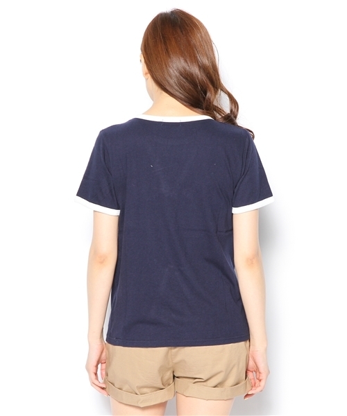 BEAMS BOY（ビームスボーイ）の「S.BOY-PTﾘﾝｶﾞｰT（Tシャツ/カットソー・レディース・ナチュラル/ネイビー・ONE SIZE）」の5枚目の写真