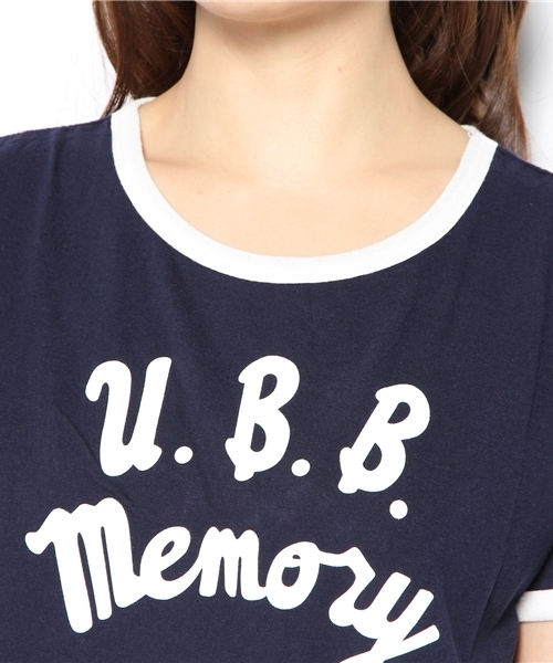 BEAMS BOY（ビームスボーイ）の「S.BOY-PTﾘﾝｶﾞｰT（Tシャツ/カットソー・レディース・ナチュラル/ネイビー・ONE SIZE）」の6枚目の写真