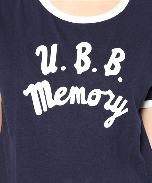 BEAMS BOY（ビームスボーイ）の「S.BOY-PTﾘﾝｶﾞｰT（Tシャツ/カットソー・レディース・ナチュラル/ネイビー・ONE SIZE）」の8枚目の写真