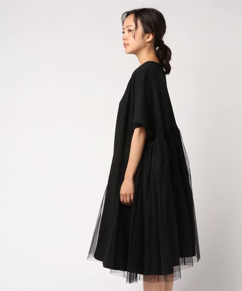 Candy Stripper（キャンディストリッパー）の「SIDE TULLE ワンピース（ワンピース・レディース・ブラック/ネイビー・2）」の8枚目の写真