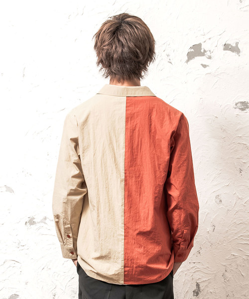 MinoriTY（マイノリティ）の「レギュラーカラーポケット長袖シャツ/ツートン/ＢＩＧシルエット（シャツ/ブラウス・メンズ・ブラック系その他/ホワイト系その他/ベージュ系その他/ブラウン系その他・M/L）」の13枚目の写真