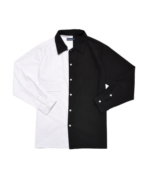 MinoriTY（マイノリティ）の「レギュラーカラーポケット長袖シャツ/ツートン/ＢＩＧシルエット（シャツ/ブラウス・メンズ・ブラック系その他/ホワイト系その他/ベージュ系その他/ブラウン系その他・M/L）」の16枚目の写真