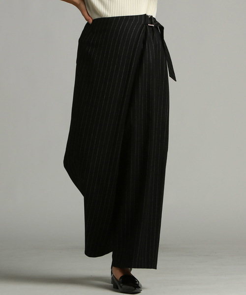 セール マニッシュピンストライプ ラップ風アシンメトリーパンツ その他パンツ Lautreamont ロートレアモン のファッション通販 Zozotown