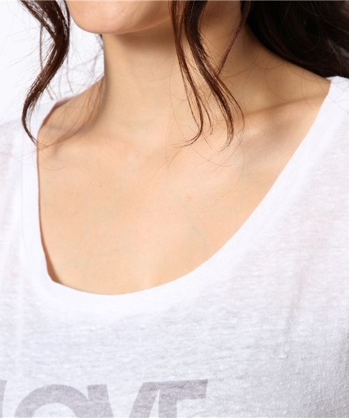 laule'a sunny side store（ラウレアサニーサイドストア）の「モノクロフォトメッセージTee（Tシャツ/カットソー・レディース・ホワイト・FREE）」の5枚目の写真