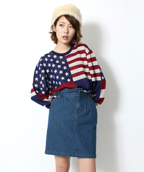 WEGO（ウィゴー）の「WEGO/デニムコクーンスカート（デニムスカート・レディース・インディゴブルー/ダークインディゴブルー・FREE）」の2枚目の写真