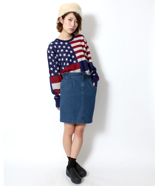 WEGO（ウィゴー）の「WEGO/デニムコクーンスカート（デニムスカート・レディース・インディゴブルー/ダークインディゴブルー・FREE）」の11枚目の写真