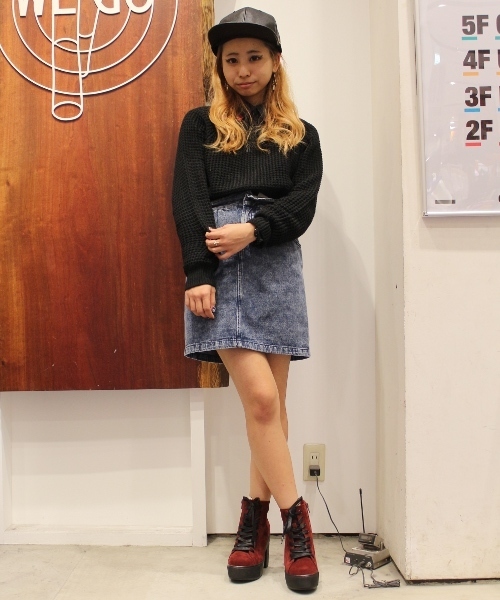 WEGO（ウィゴー）の「WEGO/デニムコクーンスカート（デニムスカート・レディース・インディゴブルー/ダークインディゴブルー・FREE）」の13枚目の写真