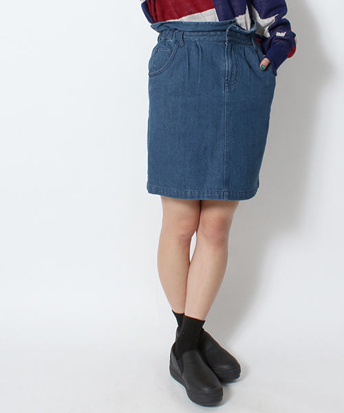 WEGO(ウィゴー)の「WEGO/デニムコクーンスカート(デニムスカート・レディース・ダークインディゴブルー/インディゴブルー・FREE)」の2枚目の写真