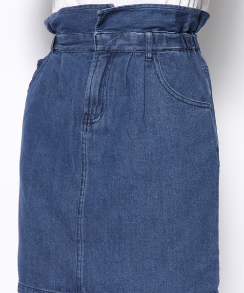 WEGO(ウィゴー)の「WEGO/デニムコクーンスカート(デニムスカート・レディース・ダークインディゴブルー/インディゴブルー・FREE)」の5枚目の写真