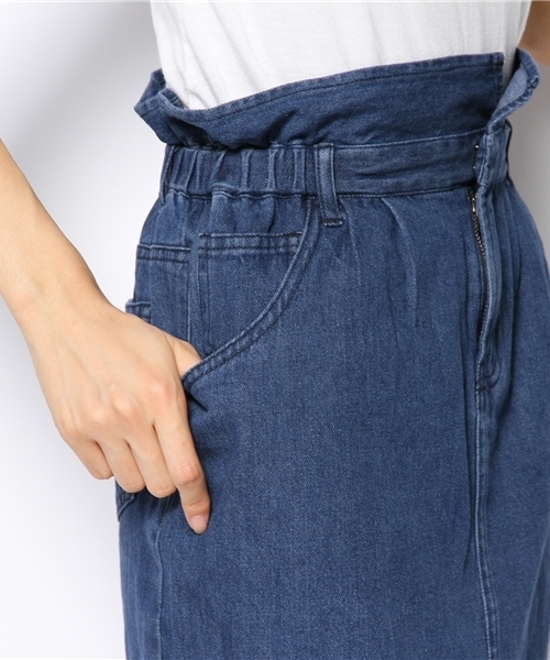 WEGO(ウィゴー)の「WEGO/デニムコクーンスカート(デニムスカート・レディース・ダークインディゴブルー/インディゴブルー・FREE)」の7枚目の写真