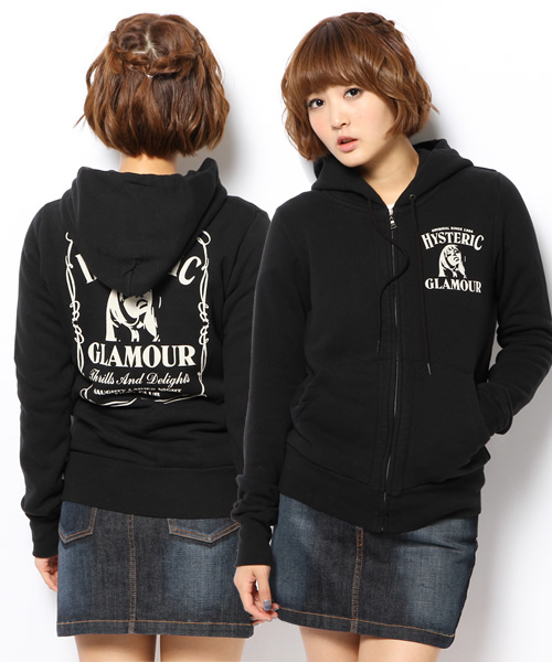 HYSTERIC GLAMOUR（ヒステリックグラマー）の「WHISKY pt PK（パーカー・レディース・レッド/トップグレー/ブラック・FREE）」の2枚目の写真