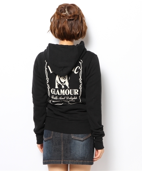 HYSTERIC GLAMOUR（ヒステリックグラマー）の「WHISKY pt PK（パーカー・レディース・レッド/トップグレー/ブラック・FREE）」の6枚目の写真