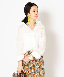 SHIPS（シップス）の「サフィランリネンビッグシャツ（シャツ/ブラウス）」