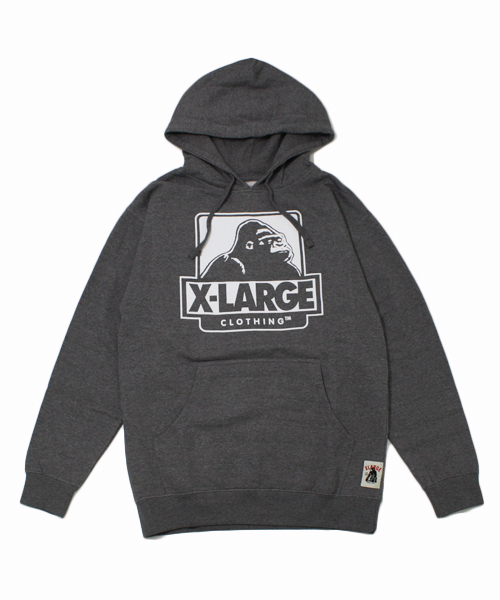 XLARGE(エクストララージ)の「OG PULLOVER HOODIE(パーカー・メンズ・ブラック/アッシュグレー・X-LARGE/SMALL/MEDIUM/LARGE)」の1枚目の写真