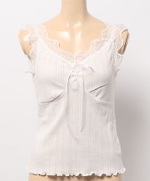 one after another NICE CLAUP | リボン付きレースタンク(キャミソール)