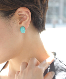 anq. | 「anq.」OneStoneイヤリング(アマゾナイト・カイヤナイト・クンツァイト・アゲート)(イヤリング)