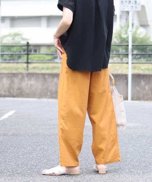 reca(レカ)の「サイドボタンタック入りリネンワイドパンツ(その他パンツ・レディース・ライトベージュ/カーキ/キャメル・FREE)」の12枚目の写真