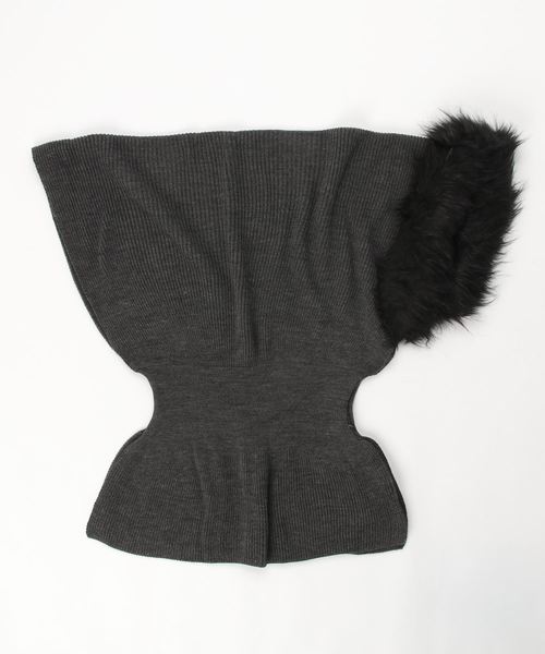 U.Q（ユウキュウ）の「静電気防止差し込みストール（ストール/ショール・レディース・ライトグレー/ブラック/ベージュ・FREE）」の2枚目の写真