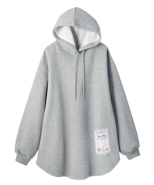 GeeRA（ジーラ）の「ラウンドデザインパーカーチュニック（パーカー・レディース・パープル/ブラック/杢グレー・MEDIUM/LARGE/X-LARGE）」の10枚目の写真