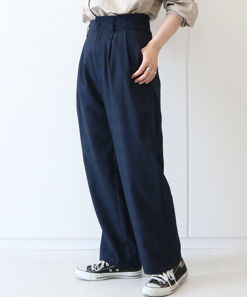 AMERICAN HOLIC（アメリカンホリック）の「ハイタックスリムワイドパンツ＊（その他パンツ・レディース・ダークグレー/ブラウン系その他4/キャメル/その他5/その他9・M/L）」の4枚目の写真