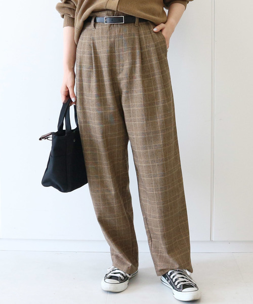 AMERICAN HOLIC（アメリカンホリック）の「ハイタックスリムワイドパンツ＊（その他パンツ・レディース・ダークグレー/ブラウン系その他4/キャメル/その他5/その他9・M/L）」の2枚目の写真