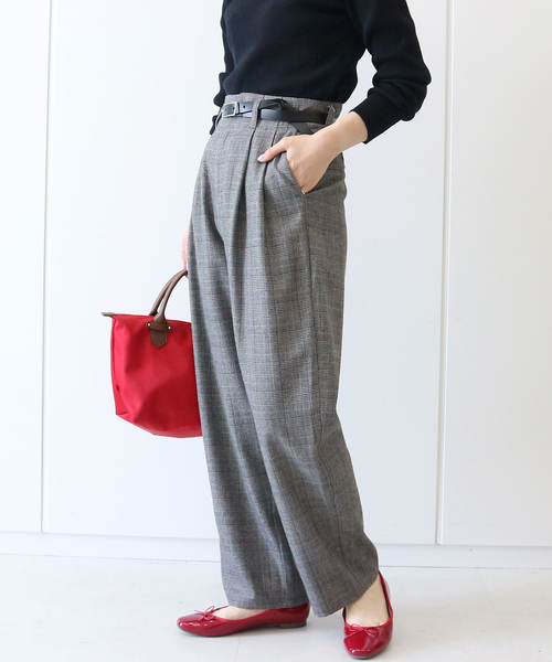 AMERICAN HOLIC（アメリカンホリック）の「ハイタックスリムワイドパンツ＊（その他パンツ・レディース・ダークグレー/ブラウン系その他4/キャメル/その他5/その他9・M/L）」の6枚目の写真