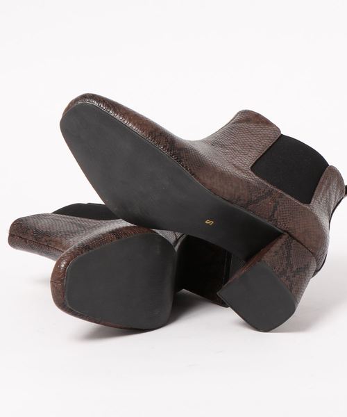 KOBE LETTUCE（コウベレタス）の「スクエアトゥサイドゴアブーツ（ブーツ・レディース・ブラック/モカ/ブラウン系その他・LL/S/M/L）」の5枚目の写真