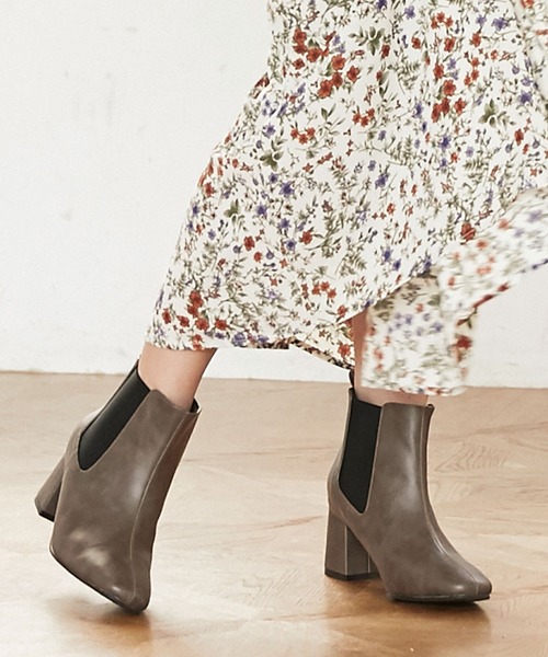 KOBE LETTUCE（コウベレタス）の「スクエアトゥサイドゴアブーツ（ブーツ・レディース・ブラック/モカ/ブラウン系その他・LL/S/M/L）」の3枚目の写真