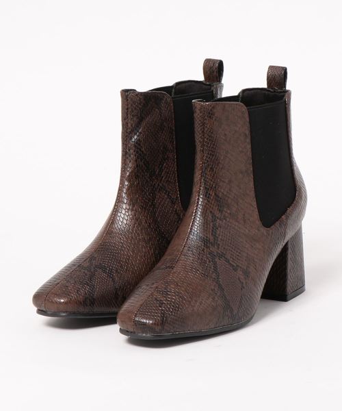 KOBE LETTUCE（コウベレタス）の「スクエアトゥサイドゴアブーツ（ブーツ・レディース・ブラック/モカ/ブラウン系その他・LL/S/M/L）」の6枚目の写真