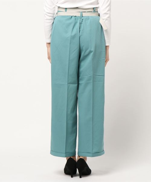 STYLEBLOCK（スタイルブロック）の「ツイルベルトラップタックワイドパンツ（その他パンツ・レディース・モカ/ベージュ/ブラウン/ブルー/カーキ・M）」の7枚目の写真