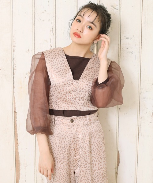 one after another NICE CLAUP（ワンアフターアナザーナイスクラップ）の「レオパード箔プリントパンツ（その他パンツ・レディース・ベージュ/オフホワイト・FREE）」の13枚目の写真